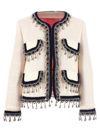 Dsquared2 Crystal-embellished Cropped Jacket In White