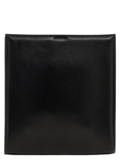 Jil Sander Leather Shoulder Strap In Black