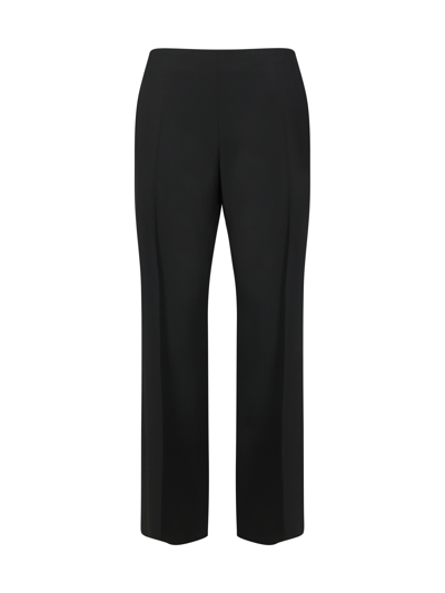 The Row Flame Cady Straight-leg Pants In Black