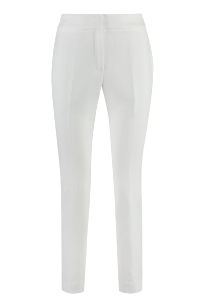 PESERICO STRETCH GABARDINE CIGARETTE TROUSERS