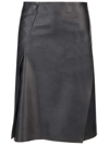 Stella Mccartney Alter Mat Split Front A-line Skirt In Black