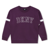 Dkny Logo-patch Sweatshirt In Violet