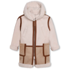 CHLOÉ TWO-TONE COAT WITH HOOD