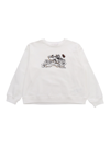 Monnalisa Panther Printed Cotton Blend Sweatshirt In White