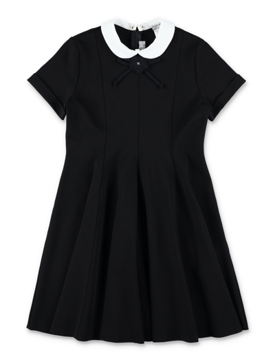 Il Gufo Kids' Pleated Dress In Black