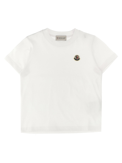 Moncler Kids' Cotton Jersey T-shirt In White