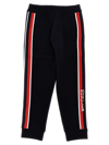 Moncler Joggers With Contrast Bands In Blue