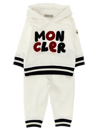 Moncler Kids' Hoodie & Jogging Suit In White