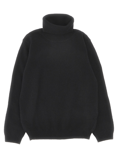 Il Gufo Kids' Wool Turtleneck Sweater In Black
