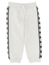 Dolce & Gabbana Logo-tape Detail Cotton Track Pants In White