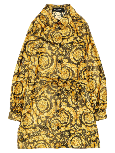 Versace Kids' Barocco Dress In Multicolor