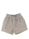 Il Gufo Drawstring Ribbed Shorts In White