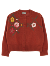 IL GUFO FLORAL EMBROIDERY CARDIGAN