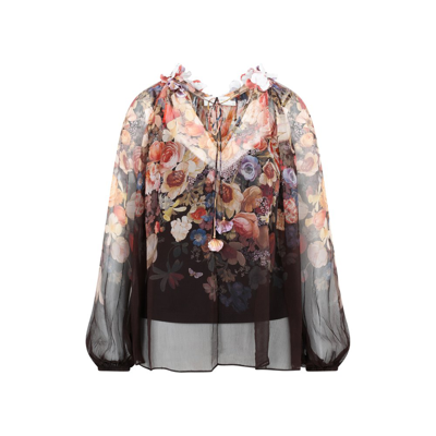 Zimmermann Luminosity Floral Blouse In Multi