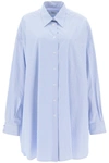 Maison Margiela Poplin Shirt Dress In Blue