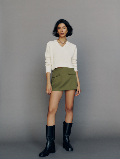 Reformation Imogen Skort In Pear ModeSens