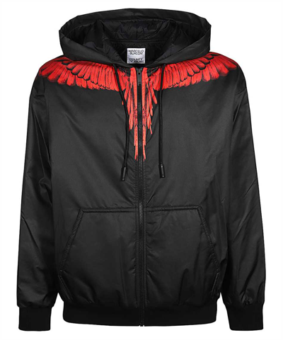 Marcelo Burlon County Of Milan Icon Wings Hooded Jacket In Black