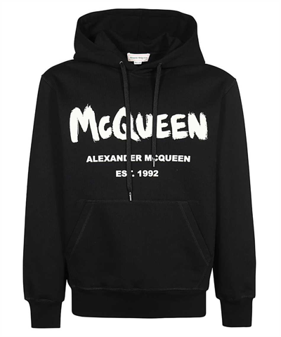 Alexander Mcqueen Logo Hoodie In Black