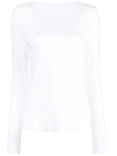 Wolford Aurora Long Sleeve Pullover In White