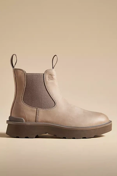 Sorel Hi-line Chelsea Boots In Beige