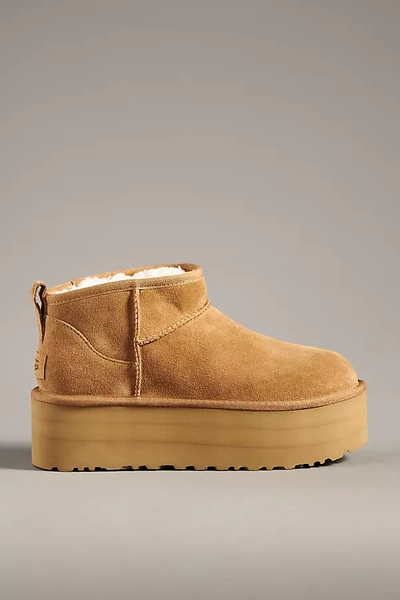 Ugg Classic Ultra Mini Platform Boots In Yellow