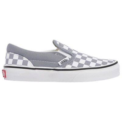 Vans Kids' Boys  Classic Slip On In White/gray