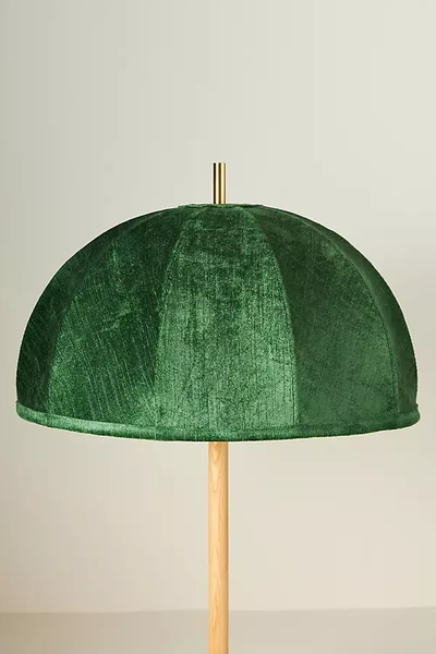 Anthropologie Callista Velvet Lamp Shade In Green