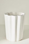 Anthropologie Le Marais Waste Basket In White