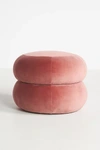 Anthropologie Muntz Velvet Ottoman In Pink