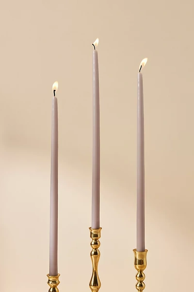 Anthropologie Mini Taper Candles, Set Of 12 In Purple