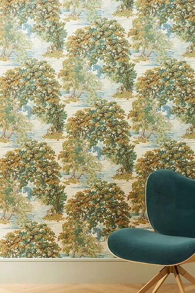 Anthropologie Ancient Canopy Wallpaper In Green