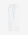 Isabel Marant Étoile Belden Cotton Straight Jeans In White