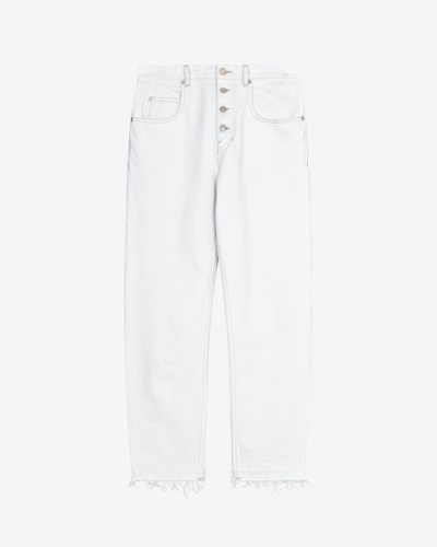 Isabel Marant Étoile Belden Cotton Straight Jeans In White