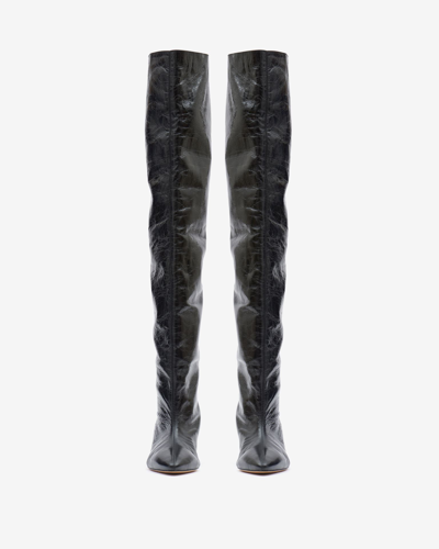 Isabel Marant Lisali Thigh-high Boots In Black