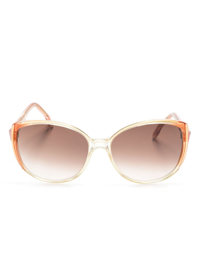 Pre-owned Saint Laurent 1970s Gradient Oversize-frame Sunglasses