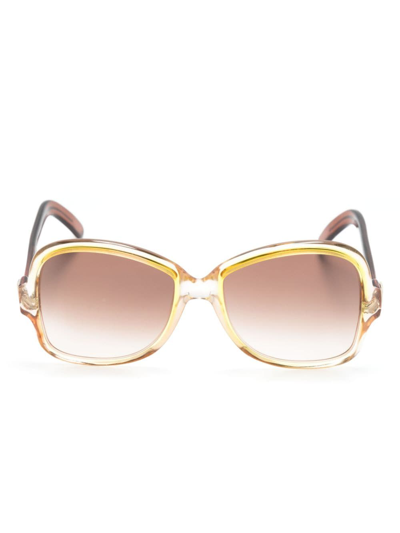 Pre-owned Saint Laurent 1970s Two-tone Butterfly-frame Sunglasses