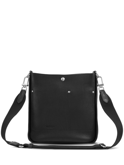 Shinola The Pocket Leather Crossbody Bag In Black