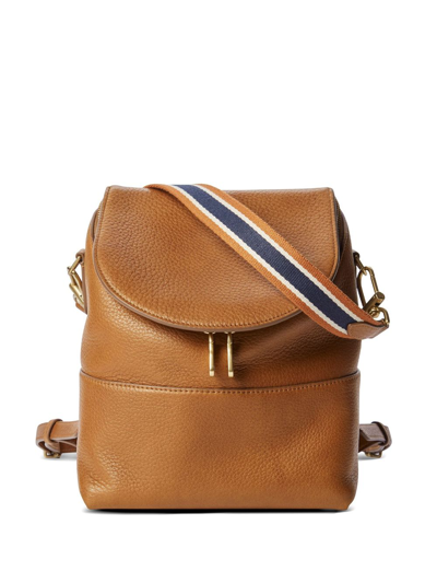 Shinola The Mini Pocket Leather Backpack In Brown