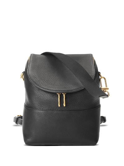 Shinola The Mini Pocket Leather Backpack In Black