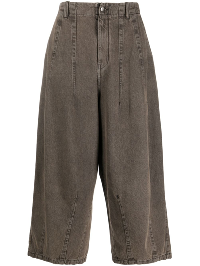 Société Anonyme Seam-detail Wide-leg Jeans In Brown