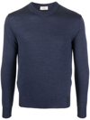 Altea Long-sleeved Fine-knit Jumper In Blue