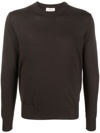 Altea Long-sleeved Fine-knit Jumper In Brown
