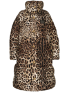 DOLCE & GABBANA LEOPARD-PRINT OVERSIZE PADDED COAT