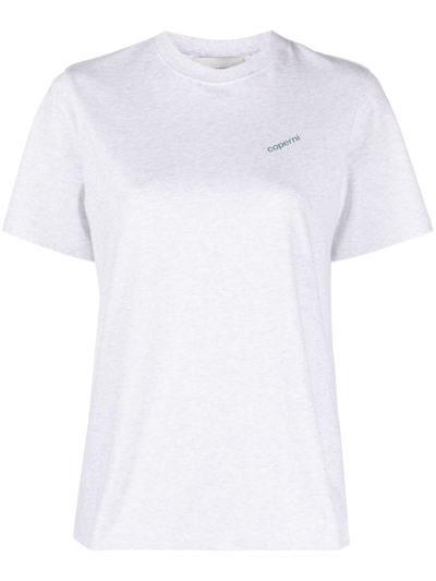 Coperni Logo-print Cotton T-shirt In Grey