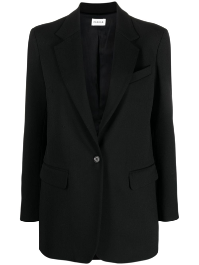 P.a.r.o.s.h. Single-breasted Virgin Wool-blend Blazer In Black