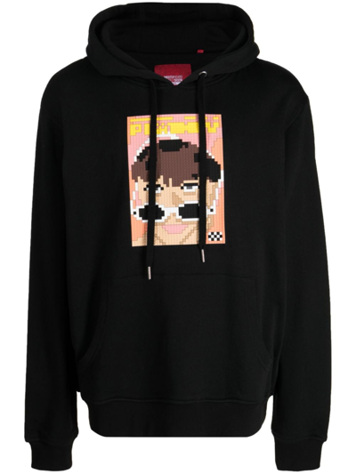 Mostly Heard Rarely Seen 8-bit Graphic-print Cotton Hoodie In Black