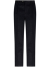 ETRO FLORAL-STRIPE CORDUROY TROUSERS