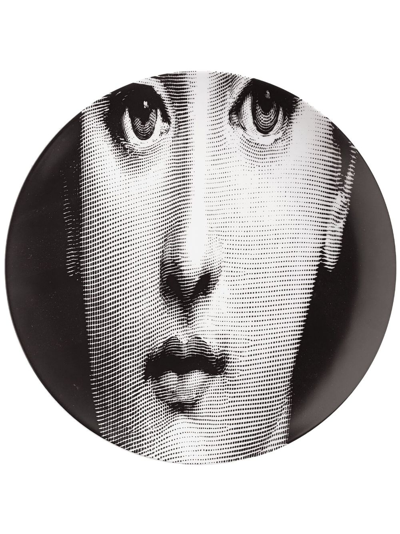 Fornasetti Wall Plate Tema E Variazioni N.52 In White/black