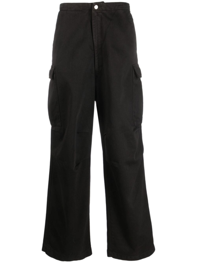 Société Anonyme Wide-leg Cargo Trousers In Black