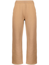 S Max Mara Desert Straight-leg Mid-rise Cotton-poplin Trousers In Brown